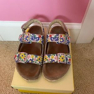 Mini Boden Espadrilles Multi Floral Sandals Size 32UK / Size 2 US